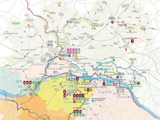 le route touristique du vignoble de l'Anjou - Le Grand Hôtel de la Gare 3 étoiles