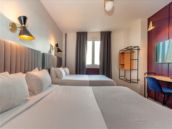 Chambre familiale - Hôtel Angers proche gare - Le Grand Hôtel de la Gare 3 étoiles
